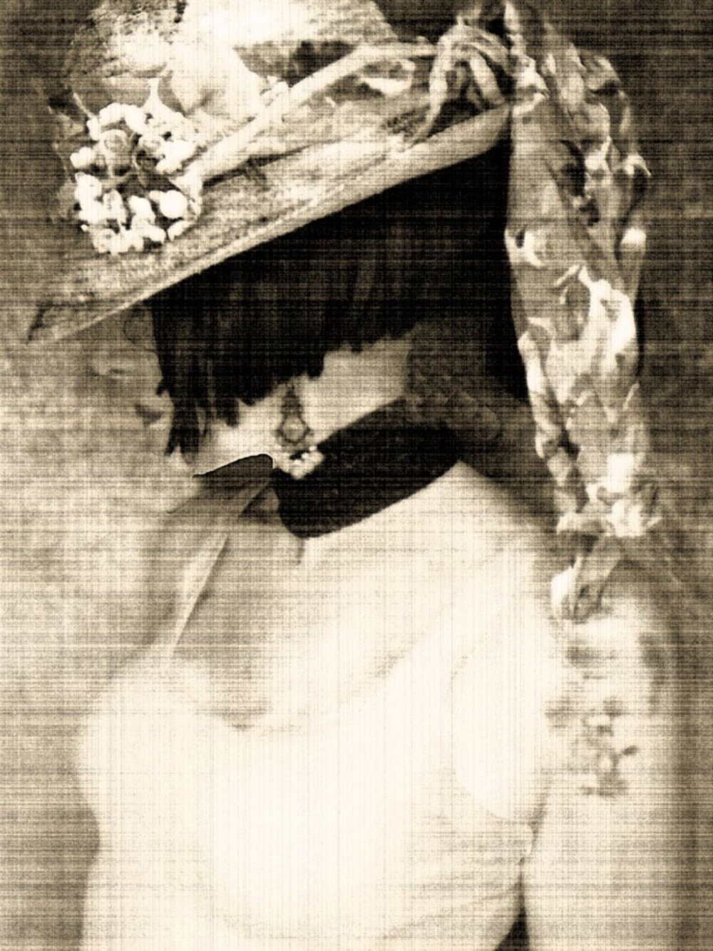 Unique Straw Hat is Upcycled One of a Kind, Hobo Chic Bohemian Poverty Core - Picture 2 of 8